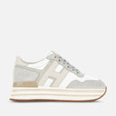 Sneakers Hogan Midi H222 Blanc Ivoire Gris