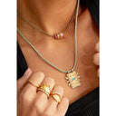 COLLIER - FUCHSIA TALISMAN Mya Bay