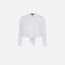 Chemise cropped en popeline de coton elisabetta franchi