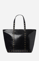 CRINKLED LEATHER L CABAS TOTE VANESSA BRUNO