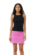 DÉBARDEUR BLACK SOFT COTTON RIB Ganni