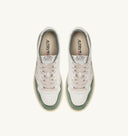 BASKET AUTRY MEDALIST LOW CUIR BLANC DAIM MILITAIRE