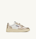 BASKET AUTRY MEDALIST LOW CUIR BLANC PLATINUM