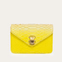 PORTEFEUILLE ALEX Python Jaune Mais Claris Virot