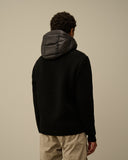 Pull à capuche en laine de mérinos extrafine et D.D. Shell