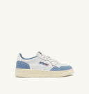 BASKET AUTRY MEDALIST LOW CUIR BLANC ET DAIM BLEU