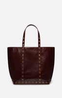 CRINKLED LEATHER L CABAS TOTE VANESSA BRUNO