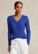 Pull col en V torsadé en coton Ralph Lauren