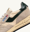 BASKETS REELWIND LOW EN NYLON DAIM ET CUIR ECRU ET MOUNTAIN