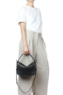 Sac JEROME DREYFUSS PEPITO M BUFFLE NOIR BRASS