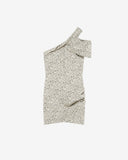 OPHELY ASYMMETRICAL JAQUARD DRESS iro