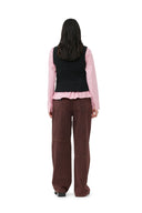 BLACK COTTON ROPE VEST Ganni