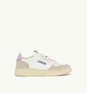 BASKET MEDALIST LOW EN CUIR BLANC ET LILAS ET EN DAIM BEIGE