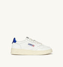 BASKET MEDALIST BAISSE EN CUIR BLANC ET BLEU Autry