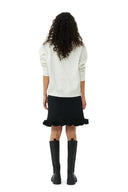 SWEAT-SHIRT WHITE GREY ISOLI OVERSIZED Ganni