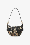 Sac GANNI Bucky Bag Small Crossbody Nylon Léopard print