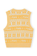 YELLOW WOOL MIX VEST Ganni