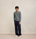 Pull Col Rond Avec Broderie Ami De Coeur ton-sur-ton AMI