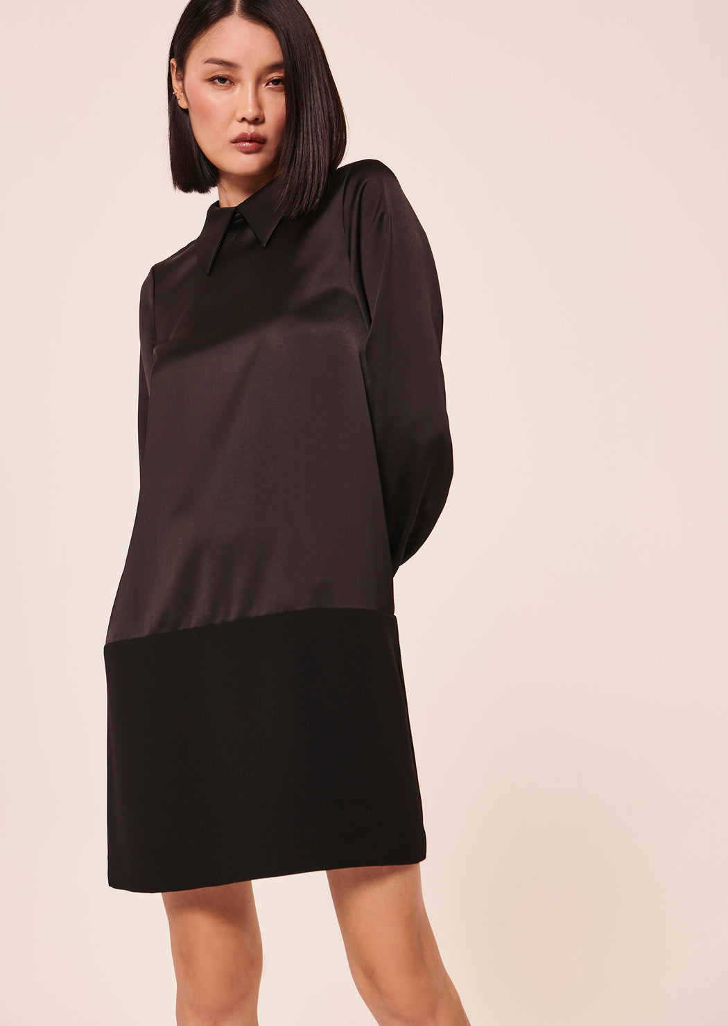 Ravel black satin dress Tara Jarmon— HENIN