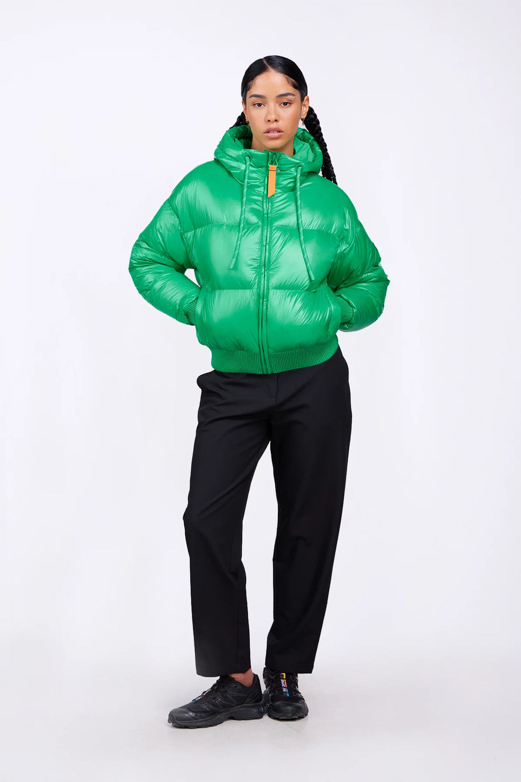 Doudoune courte brillante Nine Absinthe Gertrude Gaston— HENIN