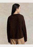 Pull polo torsadé laine-cachemire Ralph Lauren