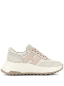SNEAKERS HOGAN H669 SUEDE ET CUIR ECRU ROSE