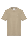 T-shirt AMI beige avec logo