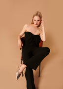 Cœur black jumpsuit in crepe Tara Jarmon
