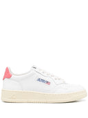 BASKET AUTRY MEDALIST LOW CUIR BLANC ET ROSE