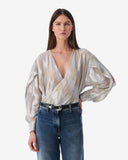 TOP LUREX À MANCHES PLISSÉES BERMA  iro