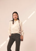 Tianna ecru satin shirt Tara Jarmon