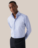 Chemise bleu clair en twill signature ETON