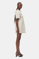 Robe Gold and Silver Metallic A-Line Mini
