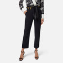 Pantalon à patte d’éph en crêpe stretch avec ceinture foulard elisabetta franchi