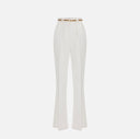Pantalon droit en viscose avec ceinture elisabetta franchi