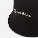 Signature Bucket Hat Black flâneur