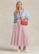 Jupe trapèze rayée en coton Ralph Lauren
