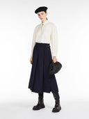 Jupe en gabardine de laine technique Max Mara Marine