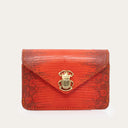 PORTEFEUILLE ALEX Lézard Orange goyave Claris Virot