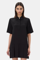 Robe Black Viscose Twill Mini
