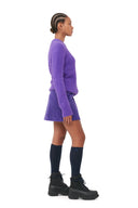 PURPLE BRUSHED ALPACA O-NECK Ganni