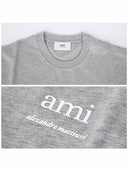 T-shirt AMI gris logo AMI blanc