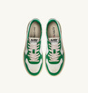 BASKET MEDALIST LOW SUPER VINTAGE EN CUIR BLANC ET VERT