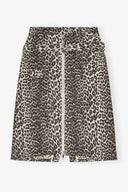 Jupe midi Ganni léopard