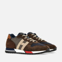 Sneakers Hogan H383 Marron Beige Bleu