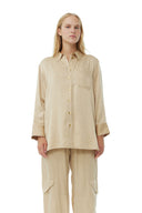 CHEMISE BEIGE WASHED SATIN Ganni