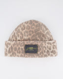 Bonnet Ganni imprimé léopard en laine