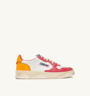 BASKET MEDALIST LOW SUPER VINTAGE EN CUIR BLANC, ROSE ET ORANGE