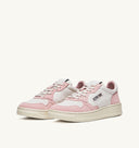 BASKET AUTRY MEDALIST LOW CUIR BLANC ROSE