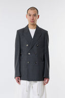 Blazer croisé AMI gris chiné